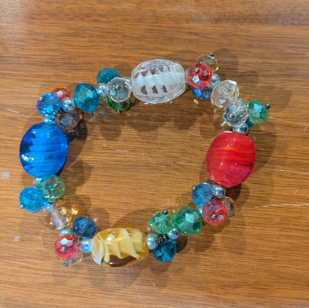 Vintage Glass Beaded Bracelet